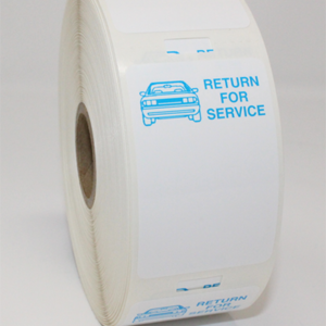 Generic Blue Car "Return for Service" Lowtac Oil Sticker - Image 2