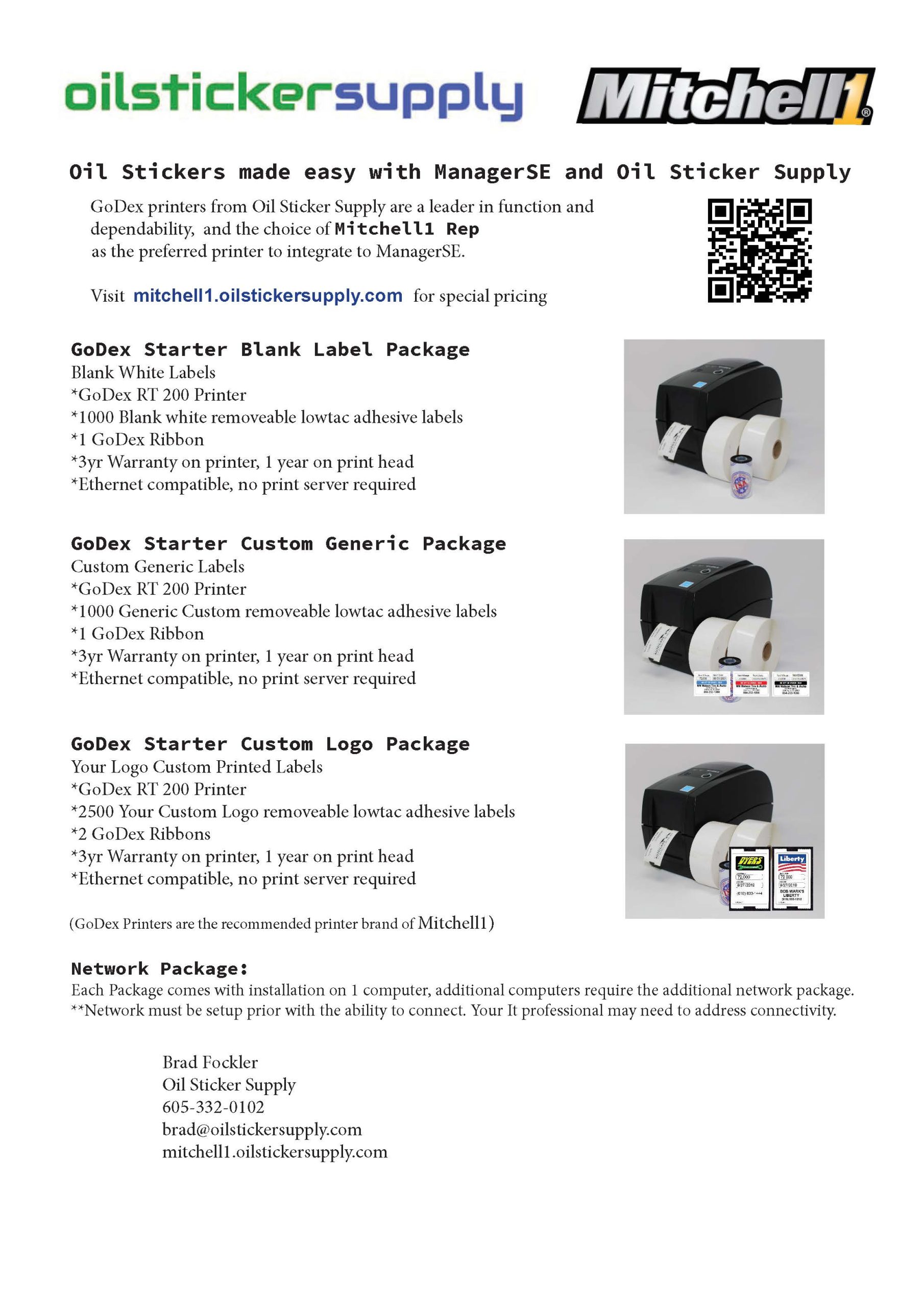 Oil Sticker Supply Leave behind flyer